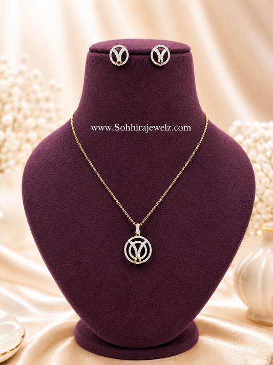 Celestia Luxe Zircon Pendant Set
