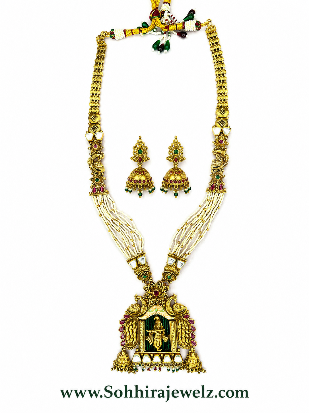 Shri Krishna Temple Jewellery Set