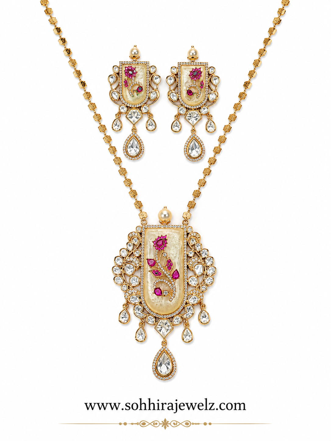 Rose Ivory AD Pendant