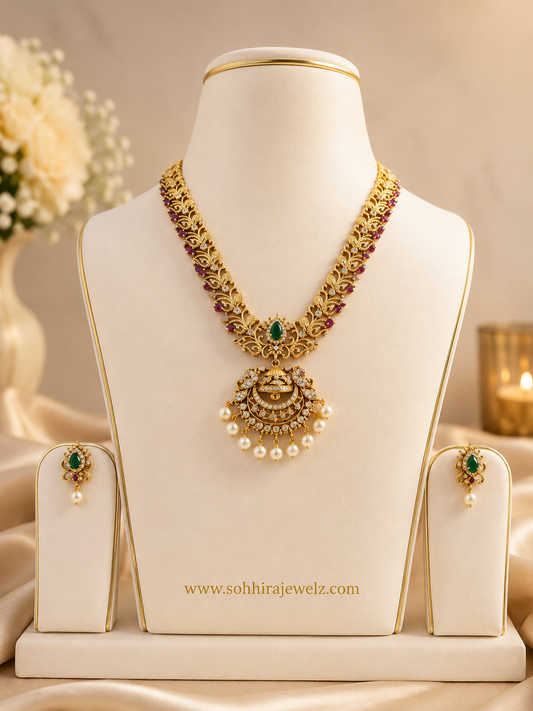 Emerald & Ruby Polki Antique Set