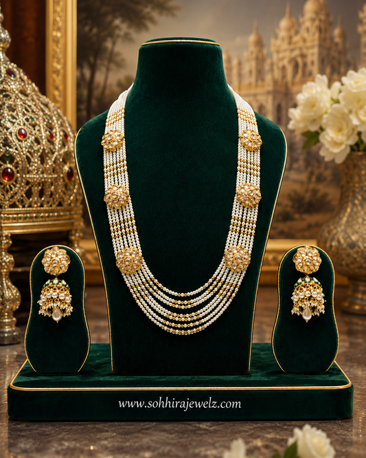 Pearl Elegance Kundan Long Necklace