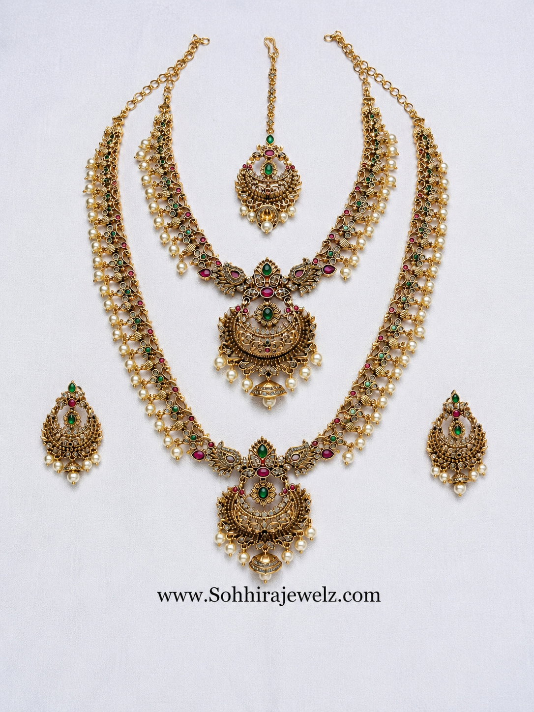 Royal Bridal Kundan Double Antique Set