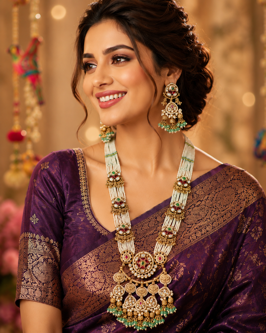 Kensington Emerald Necklace (Rani Haar Set)