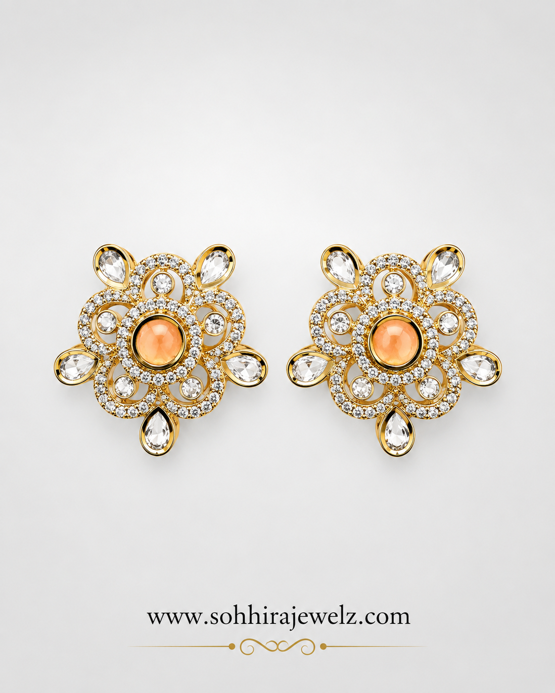 Blossom Polki Stud Earrings
