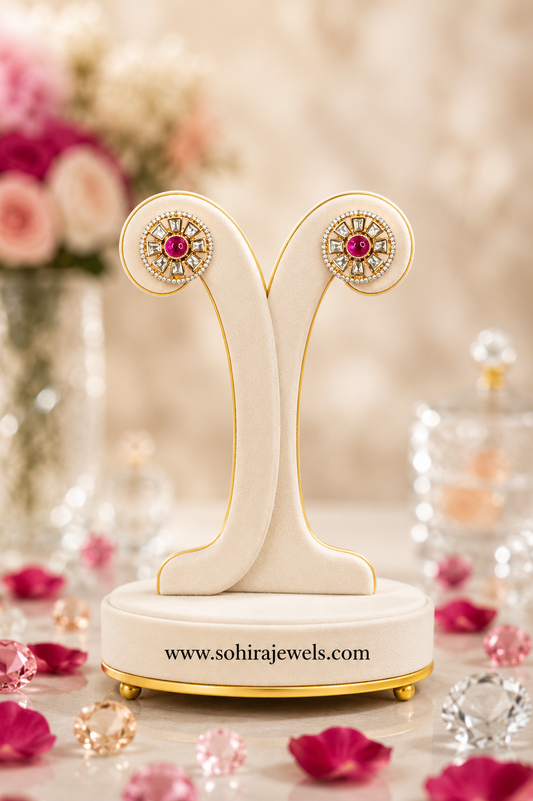 Ruby Rosette Pendant Set