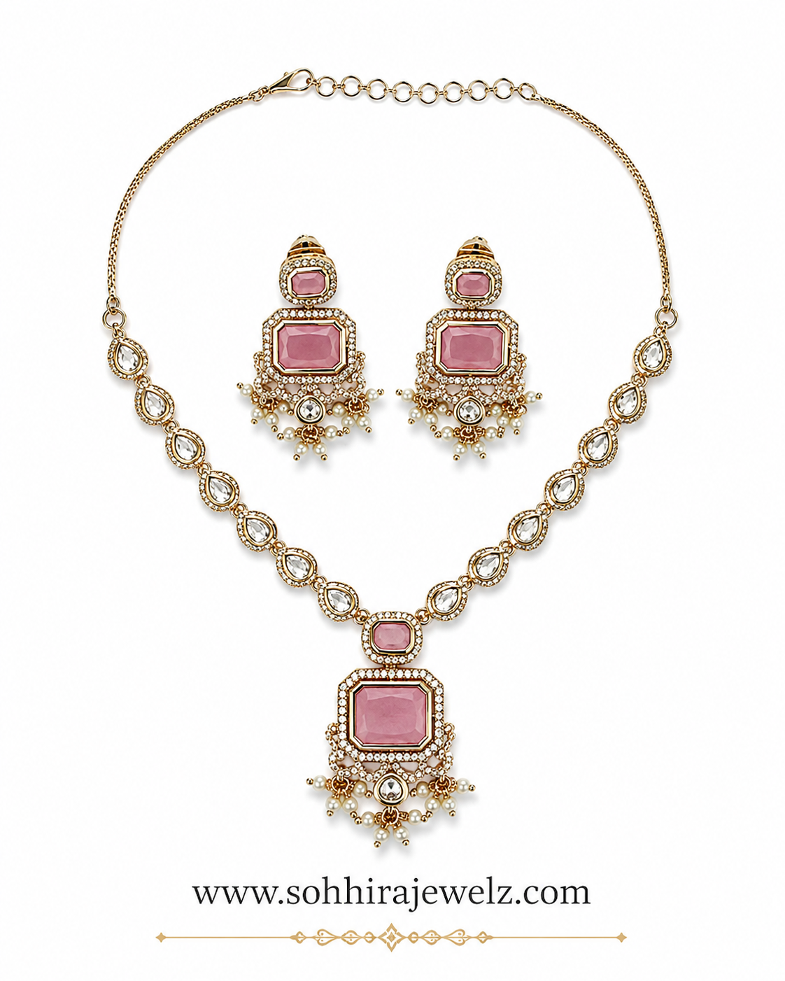 Rose Reign Pendant Set