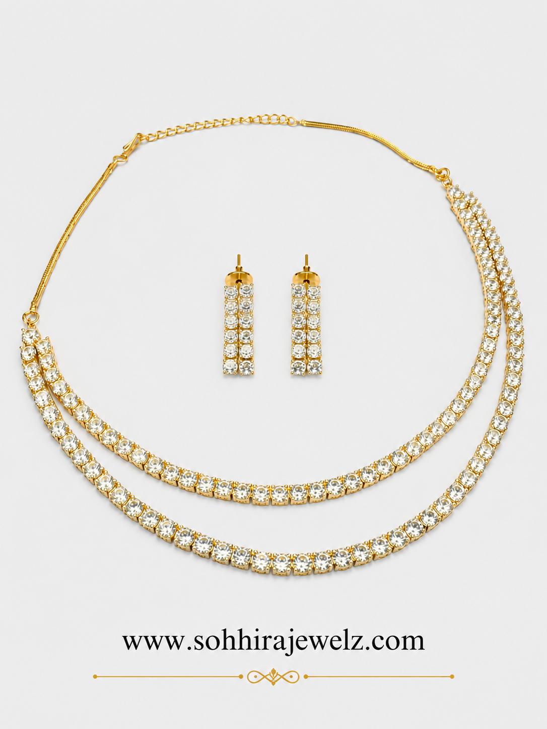 Sohhira Double Layer Diamond Necklace