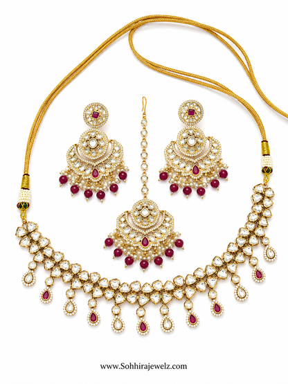 Empress Kundan Ruby Bridal Jewellery Set
