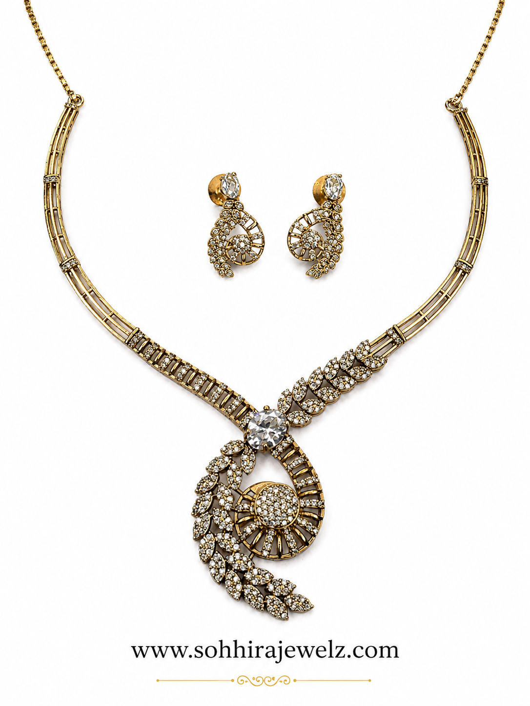 Spiral Galaxy Diamond Necklace