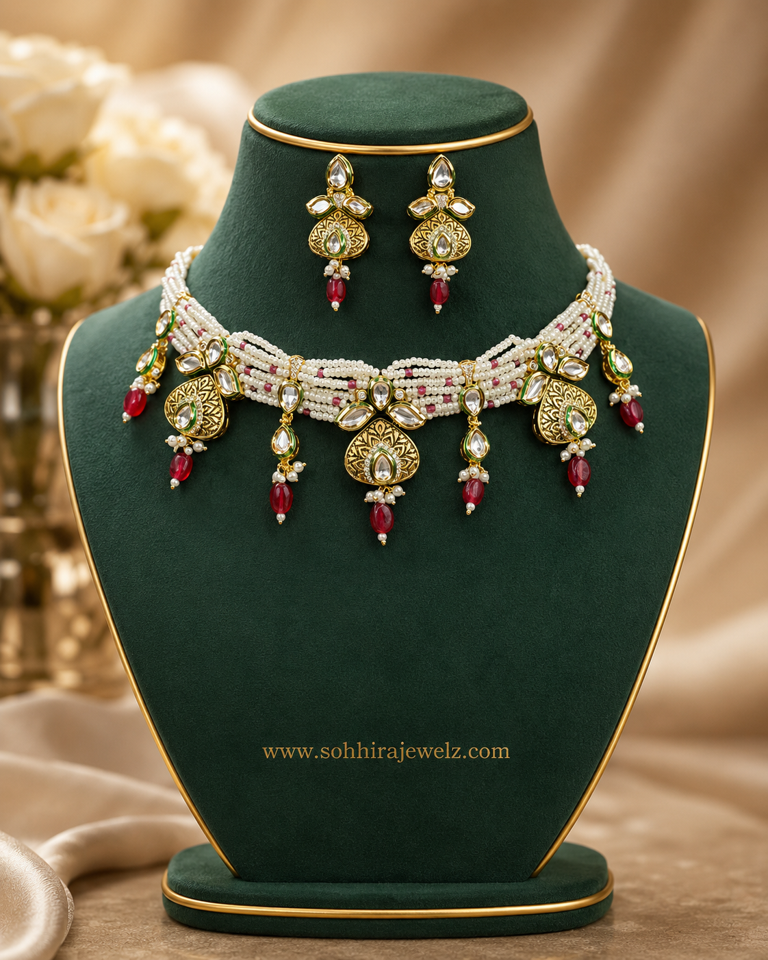 Ruby Dew Kundan Choker Set