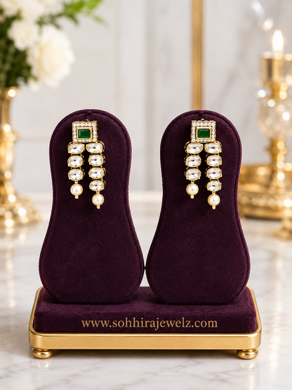 Emerald Kundan Pearl Necklace