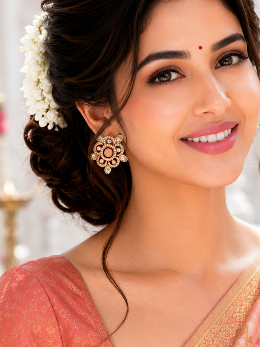 Blossom Polki Stud Earrings