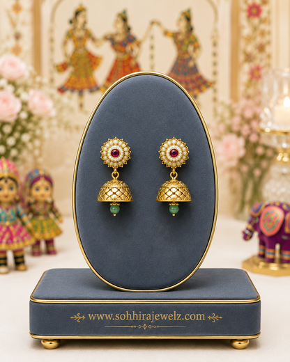 Emerald Square Meenakari Necklace