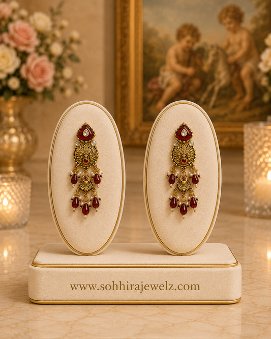 Ruby Antique Gold Necklace