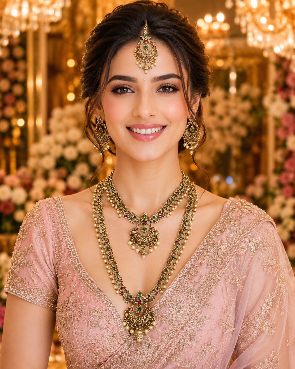 Royal Bridal Kundan Double Antique Set