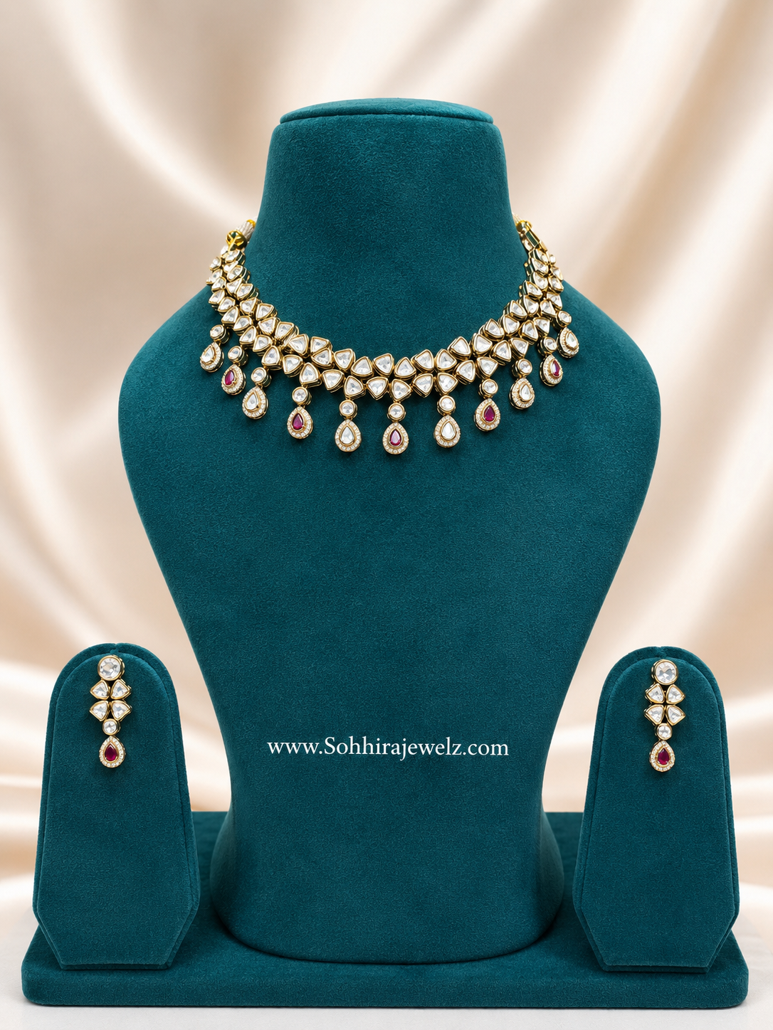 Empress Kundan Ruby Bridal Jewellery Set