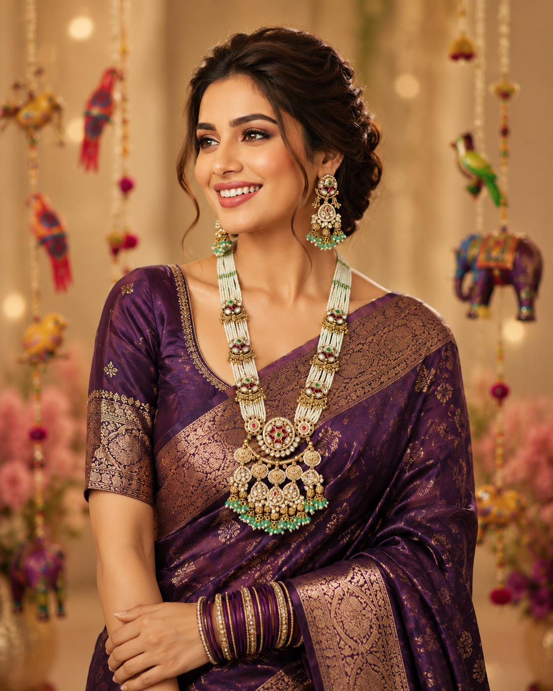 Kensington Emerald Necklace (Rani Haar Set)