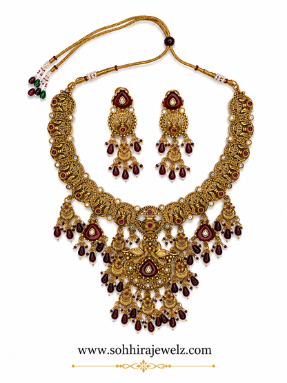 Ruby Antique Gold Necklace