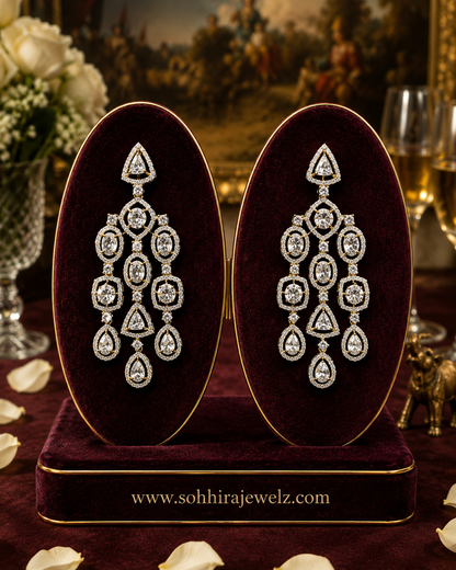 Crystal Cascade Diamond Necklace Set
