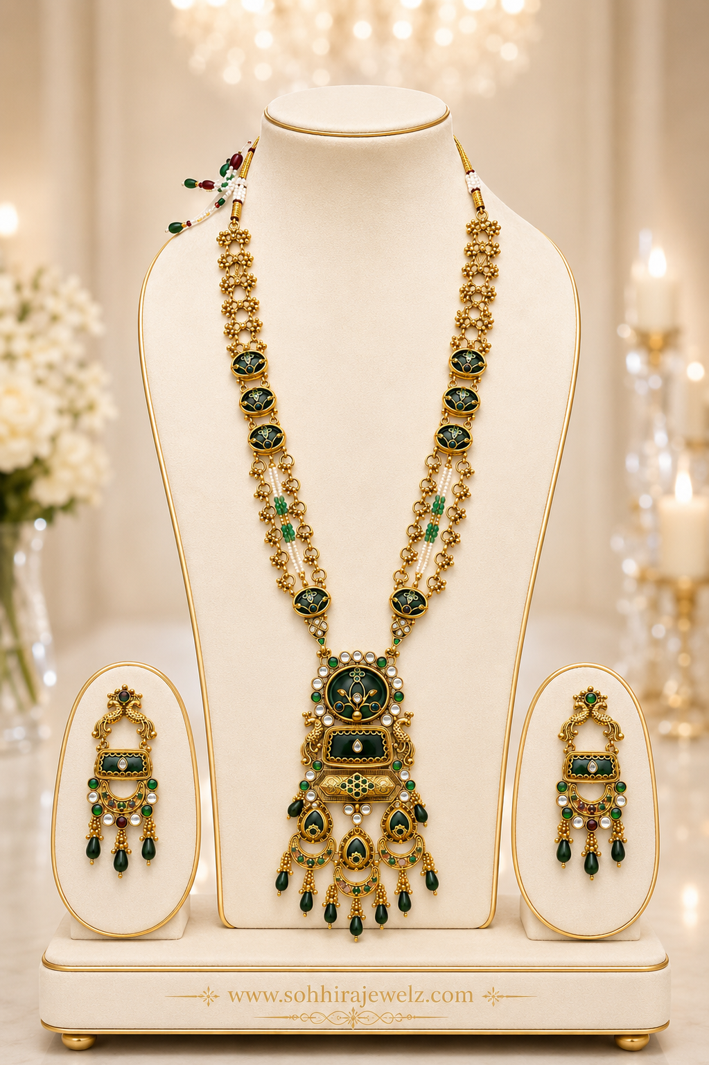 Forest Throne Meenakari Long Necklace