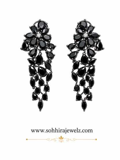 Midnight Onyx Crystal Chandelier Drops