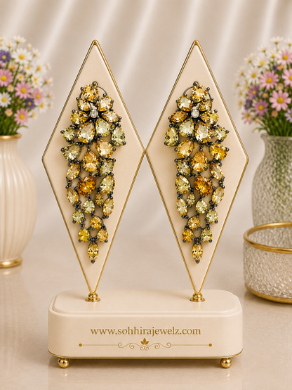 Golden Crystal Chandelier Drops