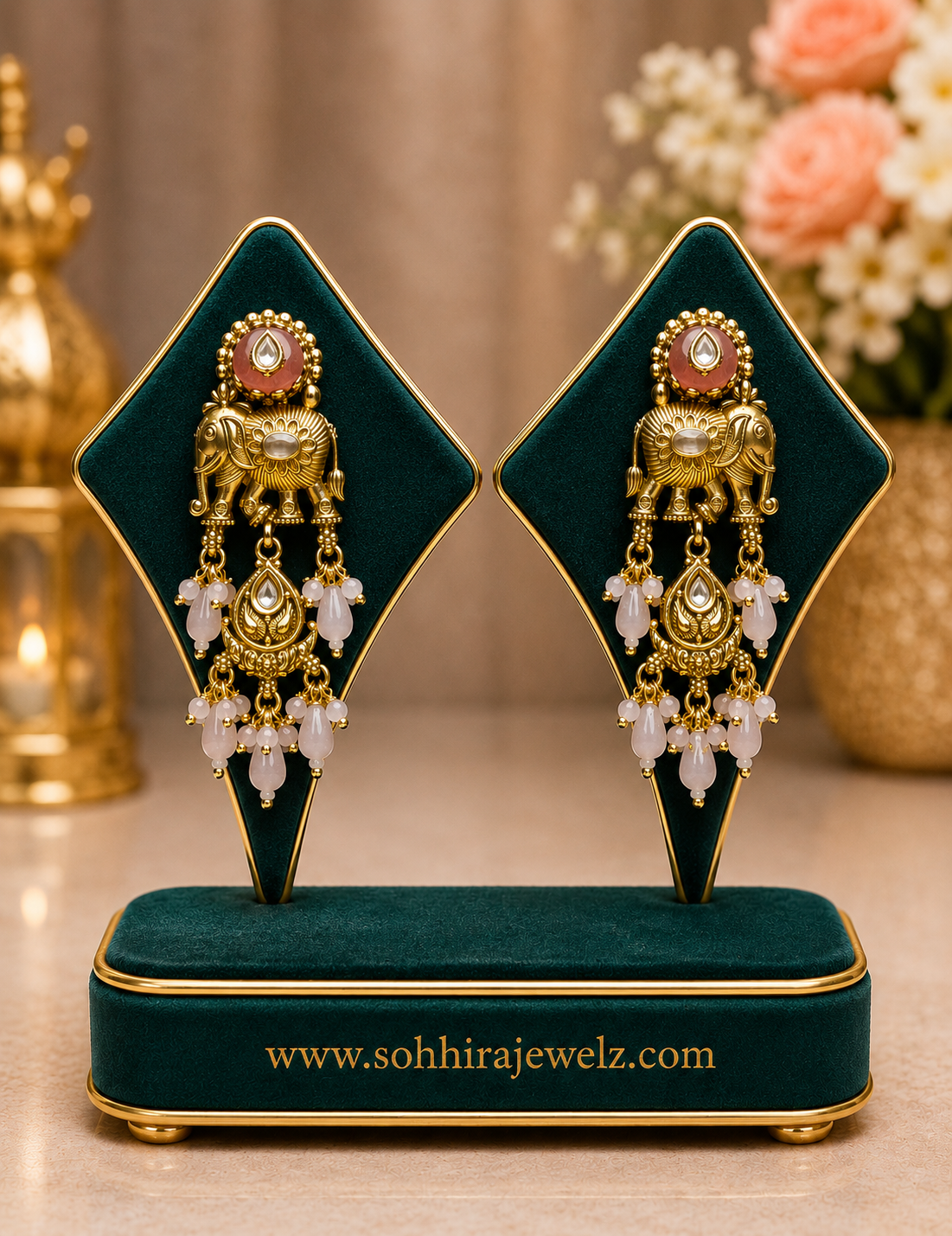 The Vicereine Pink Heritage Necklace Set