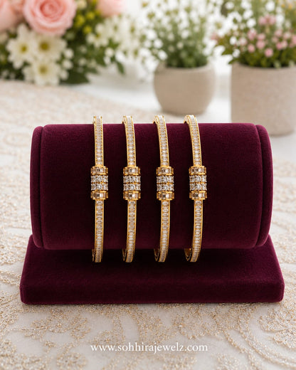 Starlit Baguette Bangle Set