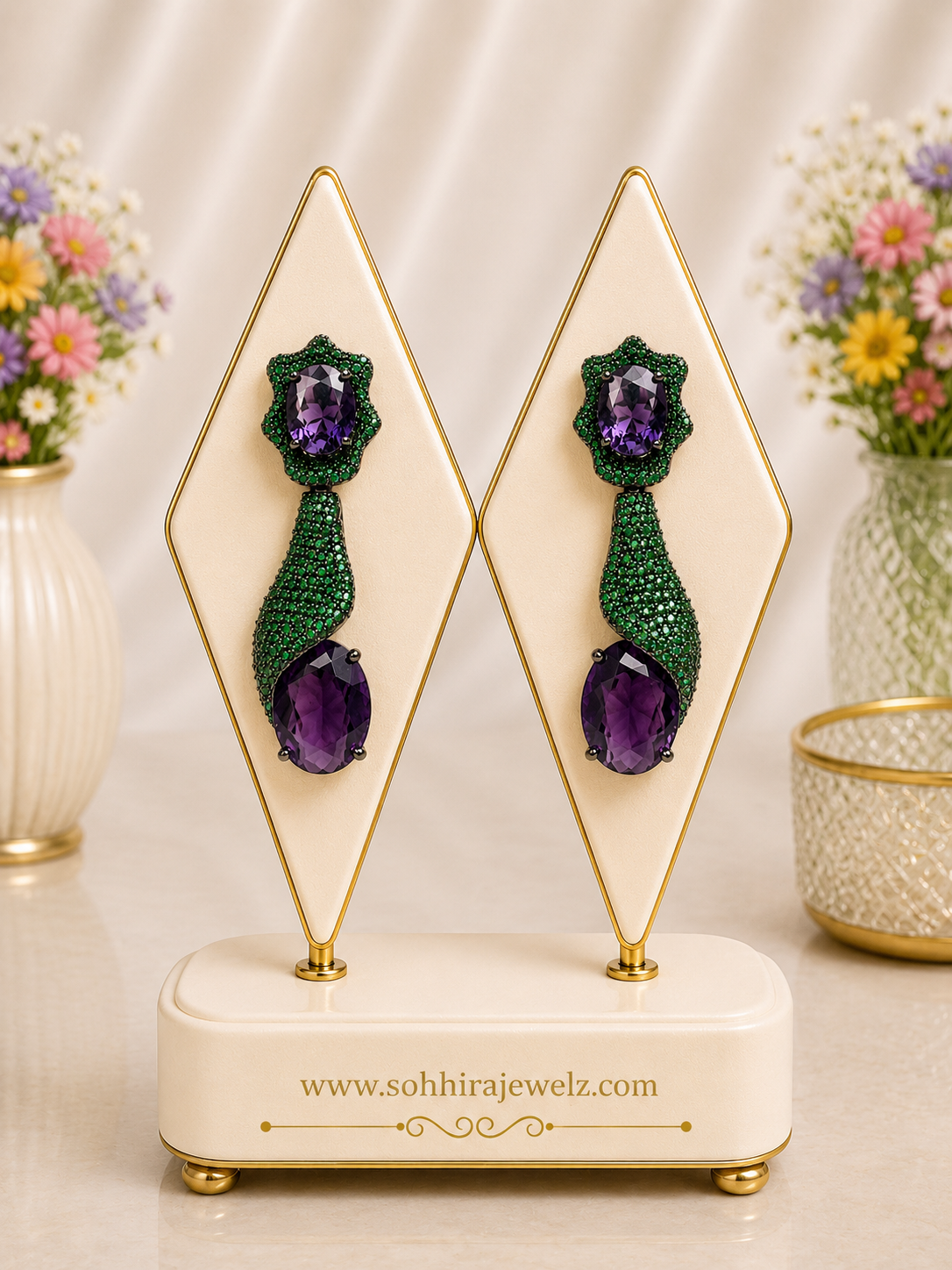 Emerald Enchantress Drop Earrings