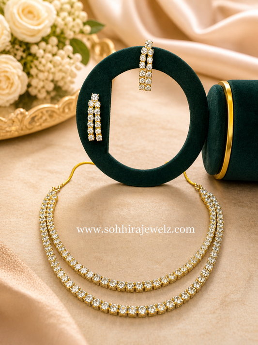 Sohhira Double Layer Diamond Necklace