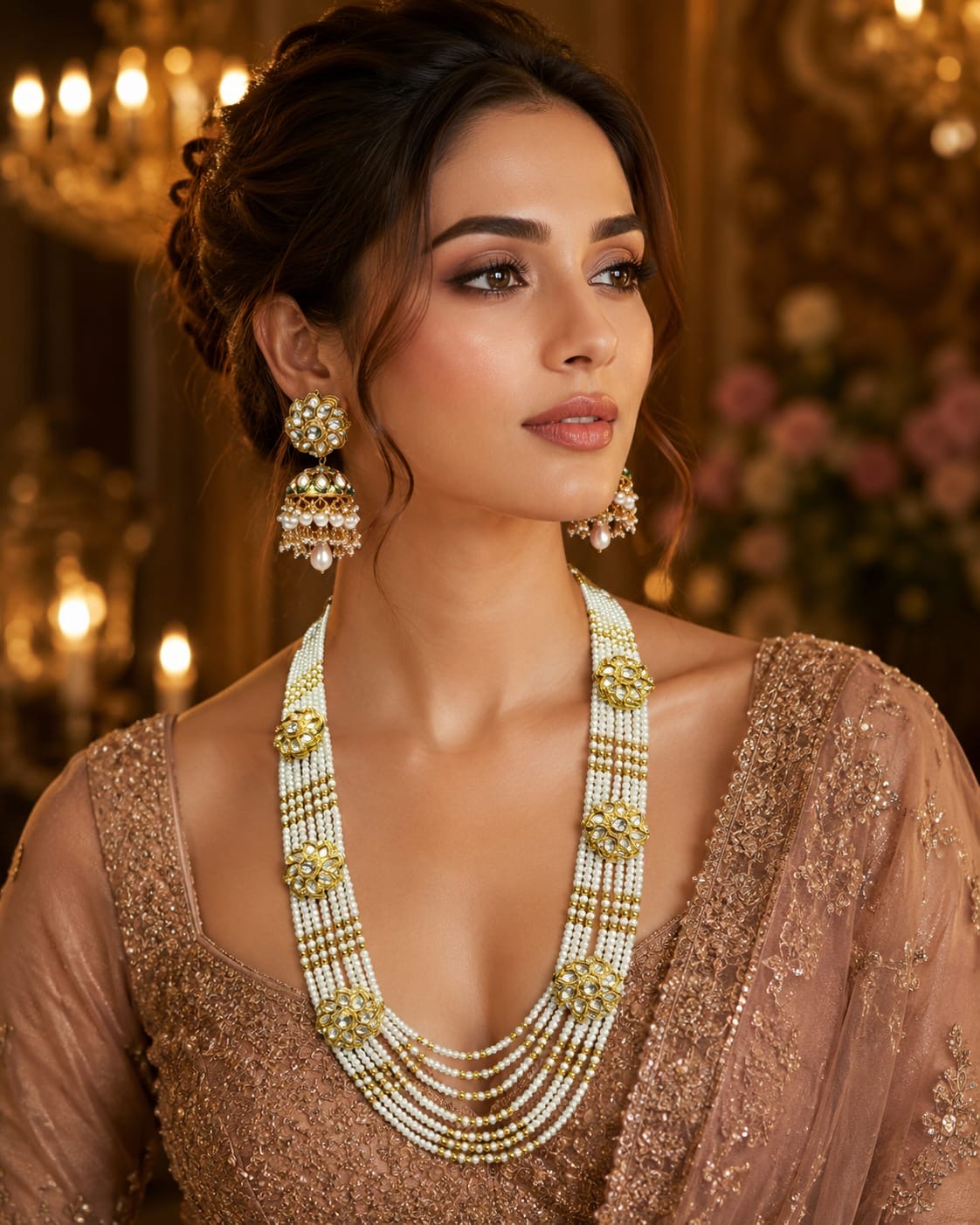 Pearl Elegance Kundan Long Necklace