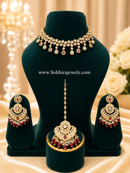 Empress Kundan Ruby Bridal Jewellery Set
