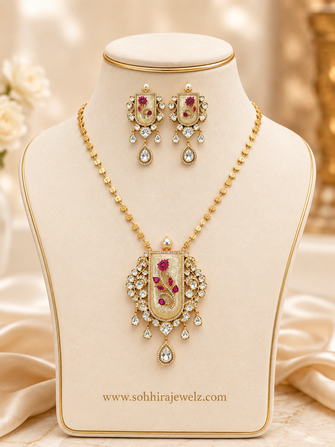 Rose Ivory AD Pendant