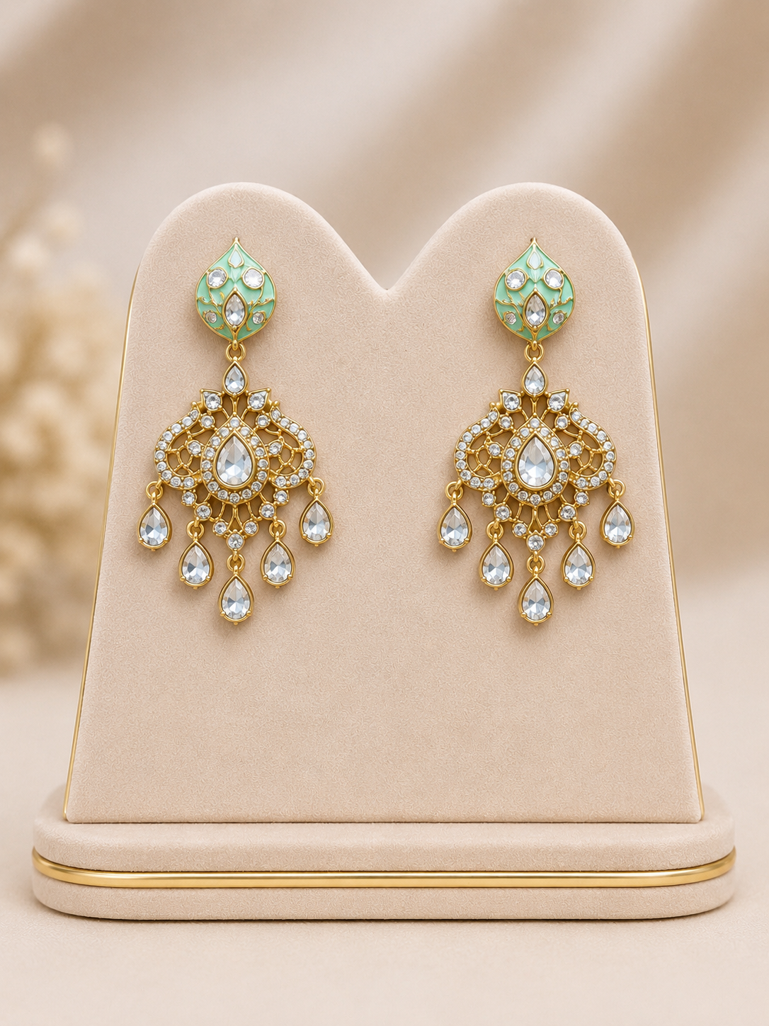 Mint Meenakari Polki Necklace (HASLI)