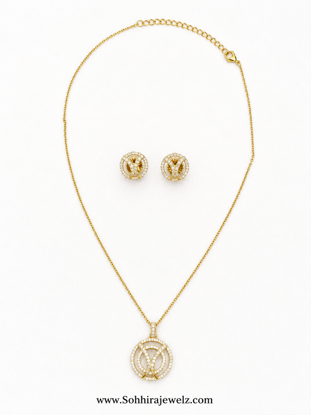 Celestia Luxe Zircon Pendant Set