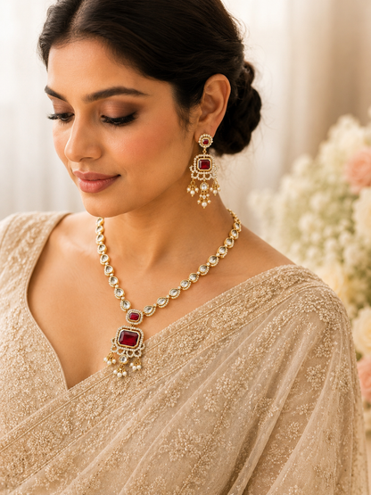 Ruby Reign Pendant Set