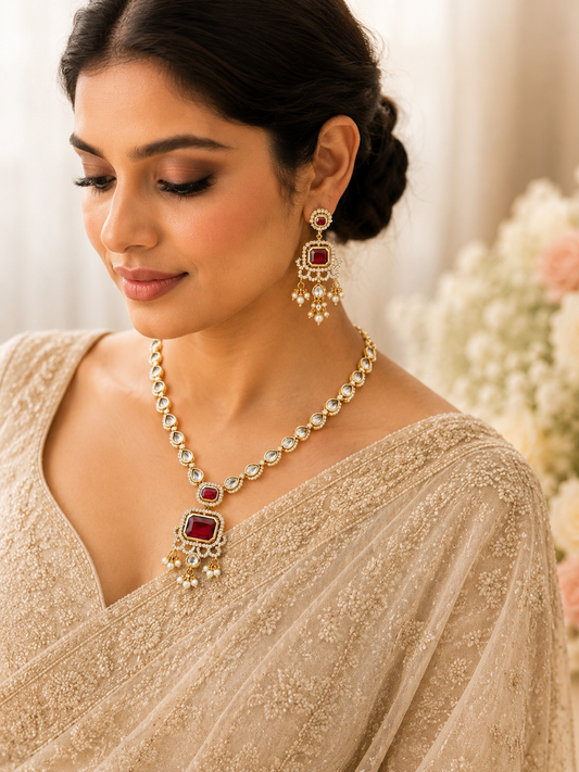 Ruby Reign Pendant Set