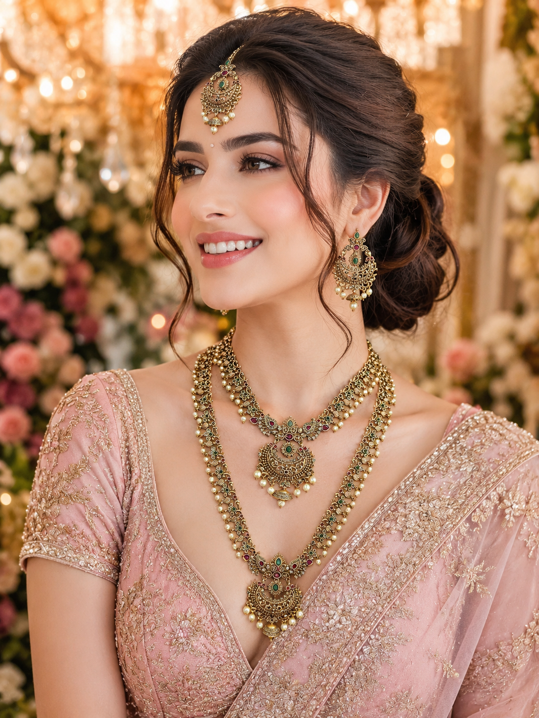 Royal Bridal Kundan Double Antique Set