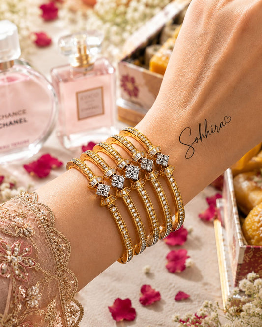 Petal Bloom Diamond Bangle