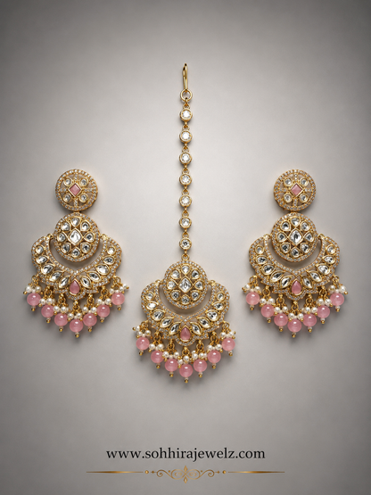Blush Royale Maang Tikka Set