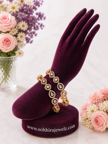Dewdrop Polki Link Bangles