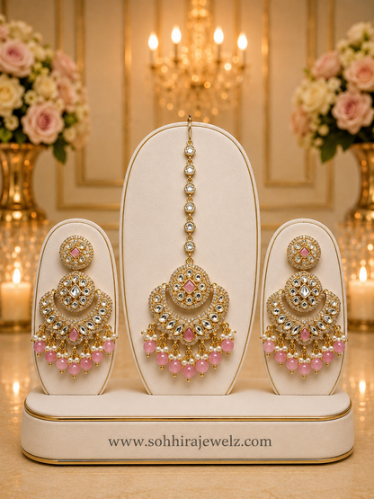 Blush Royale Maang Tikka Set