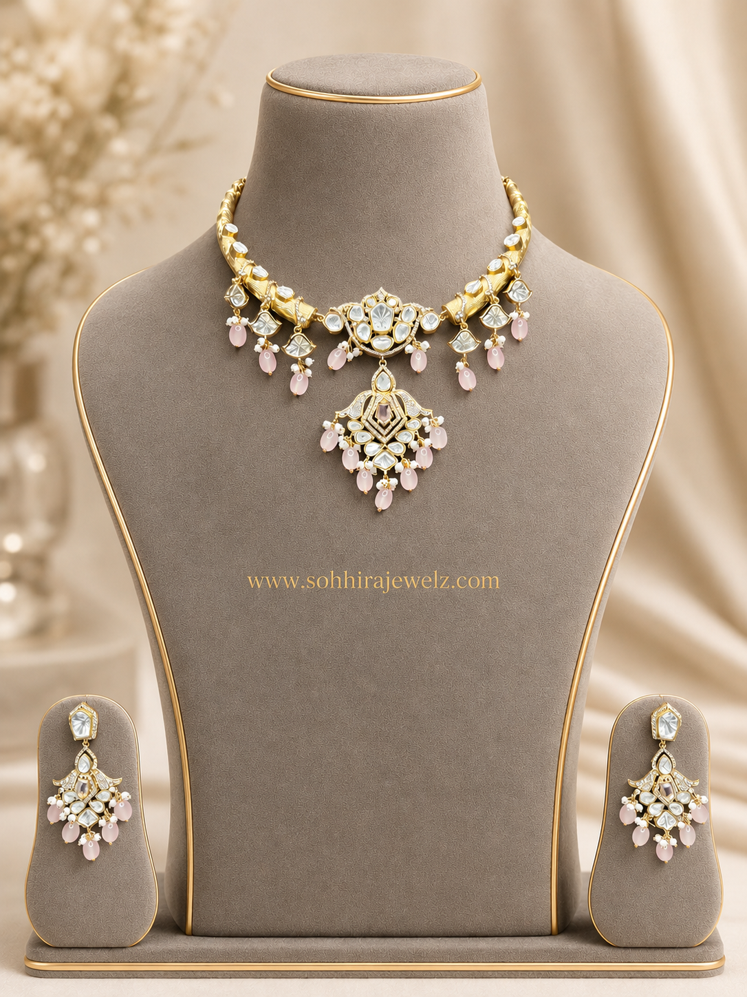 Rose Polki Necklace (HASLI)