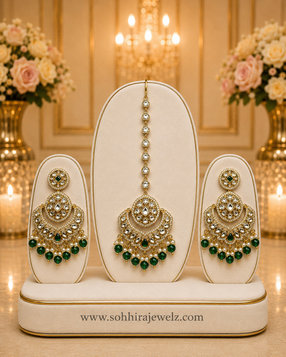 Emerald Royale Maang Tikka Set