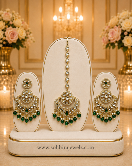 Emerald Royale Maang Tikka Set