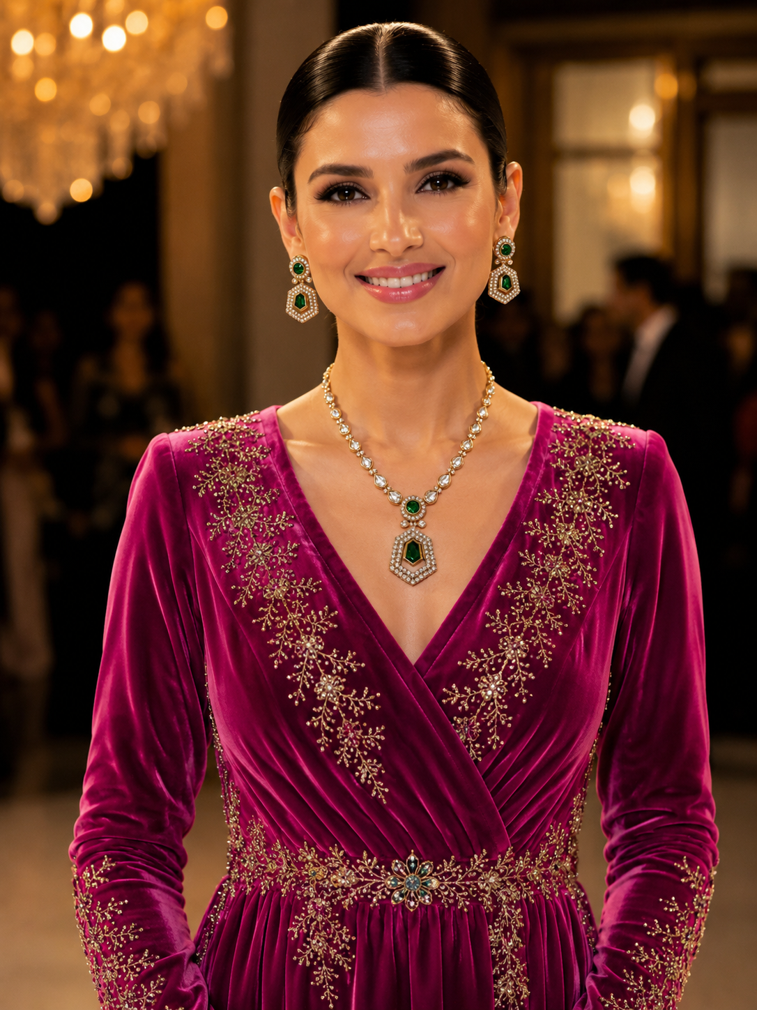 The Belgravia Emerald Pendant Set