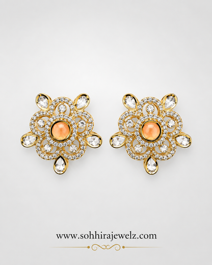 Blossom Polki Stud Earrings