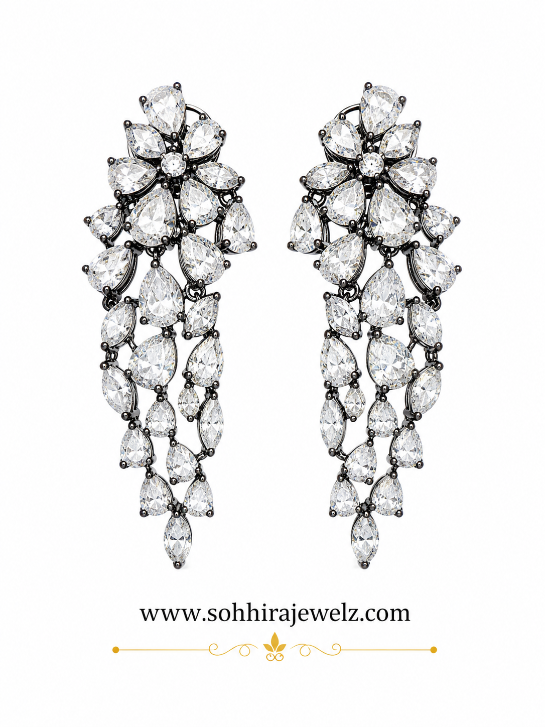 Diamond White Crystal Chandelier Drops