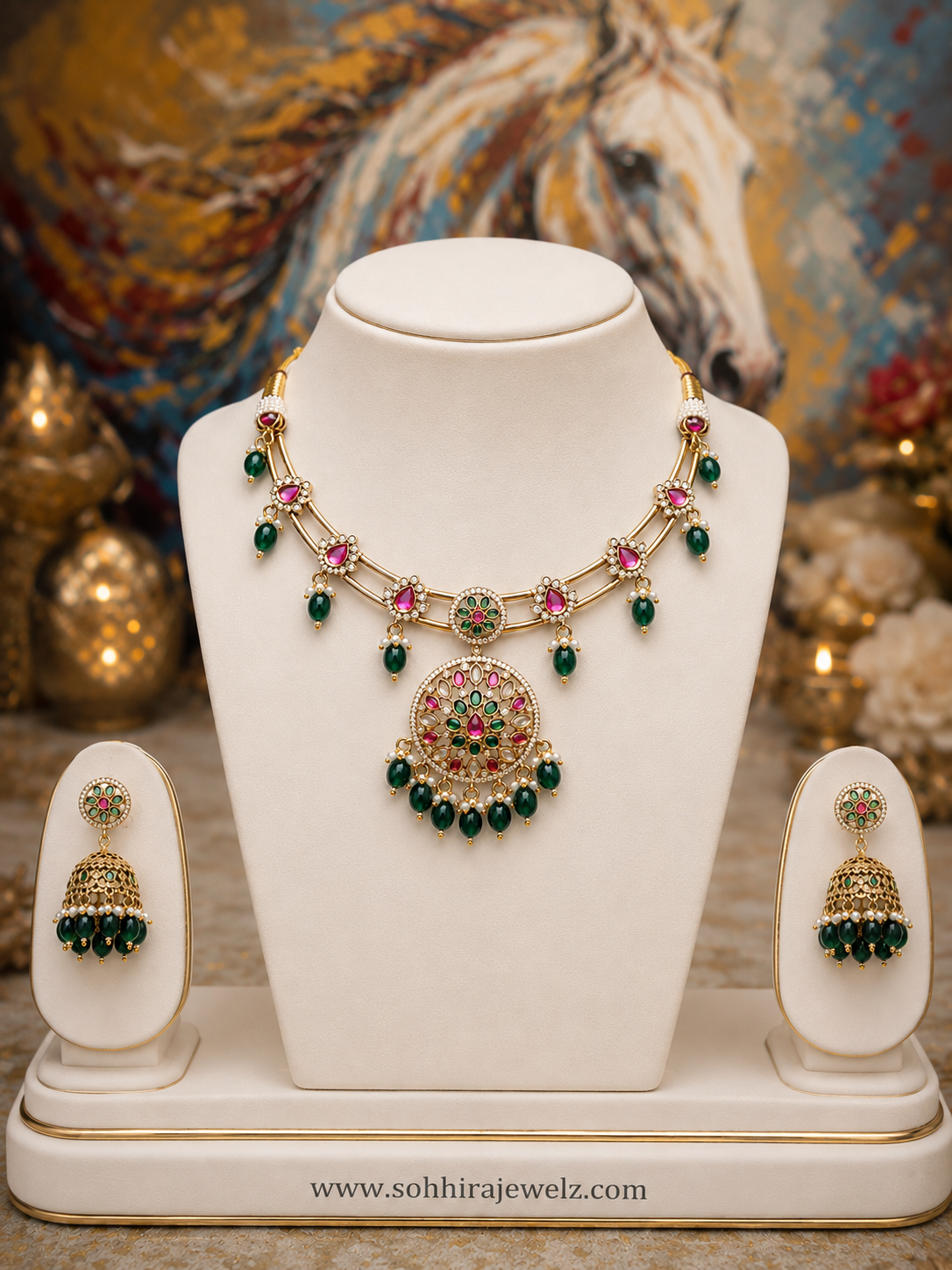 The Jewel Wheel Multi-Layered Necklace
