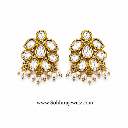 Pearl Drop Stud Earrings